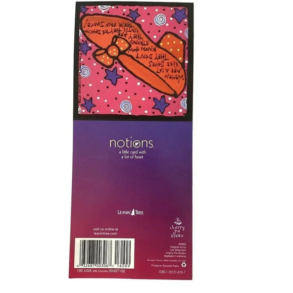 VTG 6/pk BLANK Greeting Cards Shoes Stars Funny Leanin' Tree Lori Wiseman - Picture 6 of 14